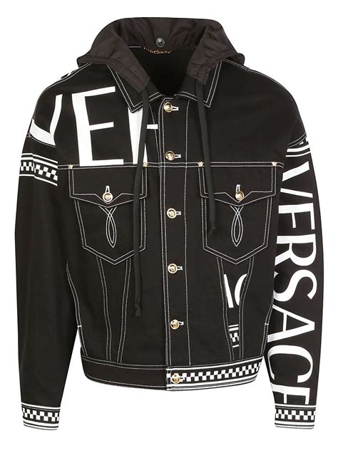 versace replica jacket|versace black denim jacket.